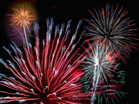 Firework display can cause neck pain